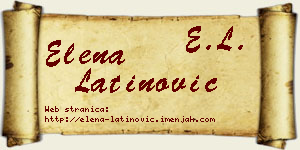 Elena Latinović vizit kartica